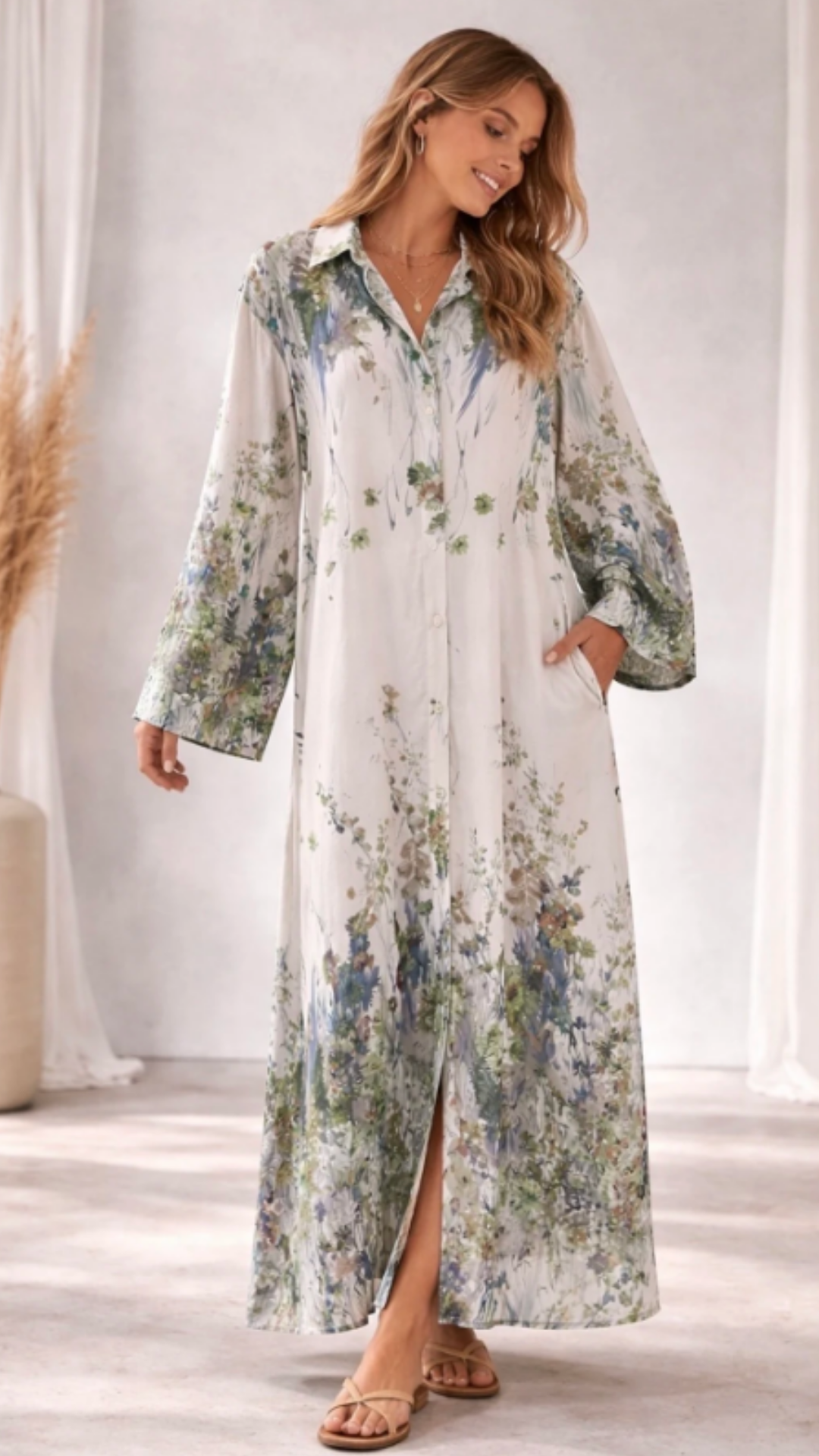 Robe Chemise Satinée Jasmine