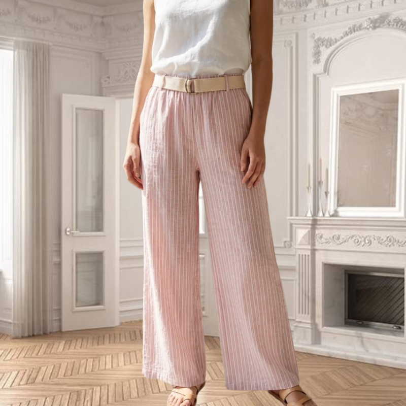 Pantalon Large à rayures Rosalia
