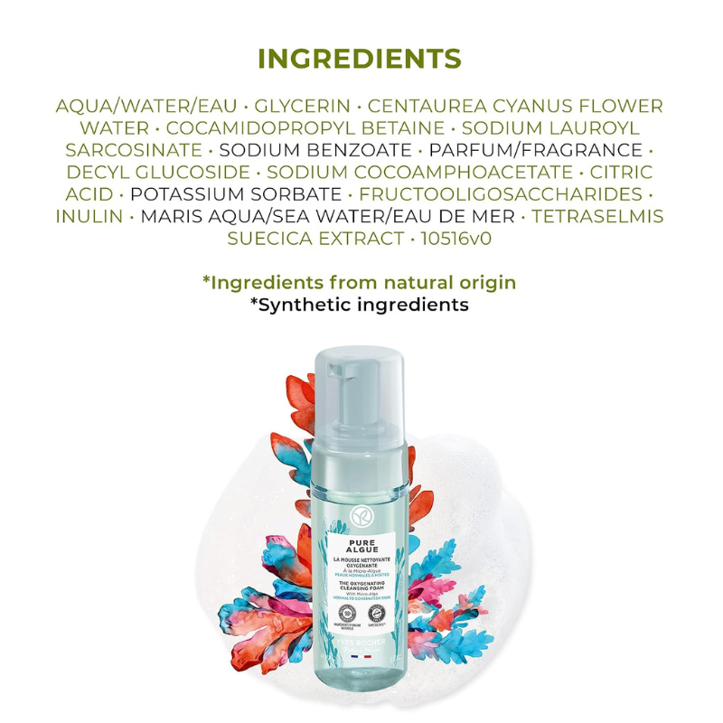Mousse Nettoyante Oxygénante – Pure Algue - Yves Rocher