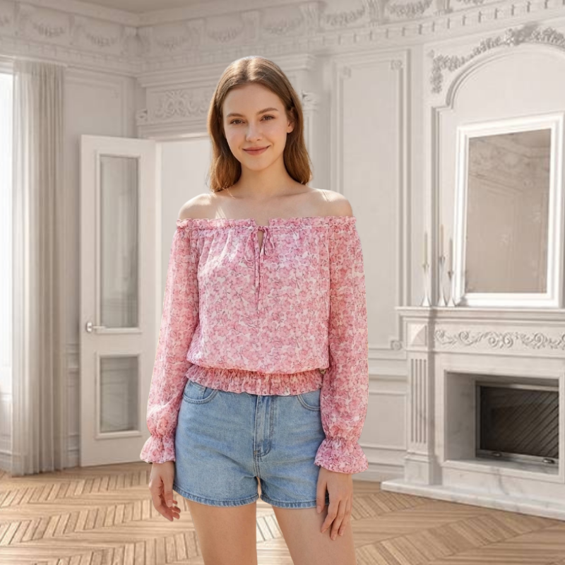 Top fluide col bardot Carina