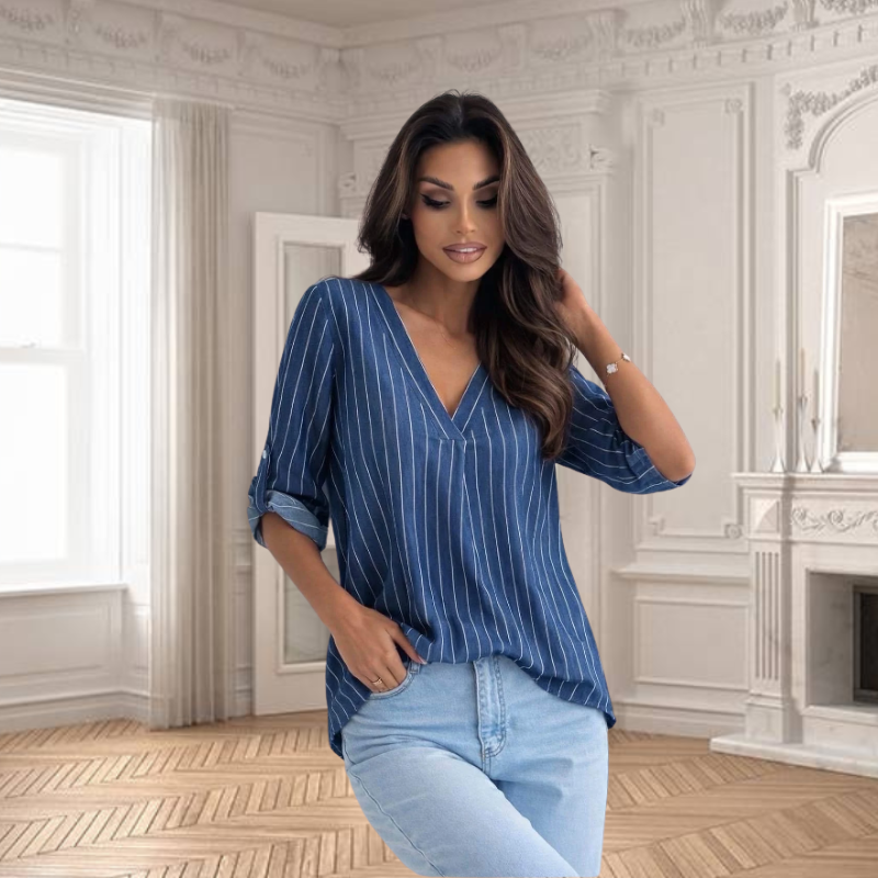Blouse Lisana à rayures en coton