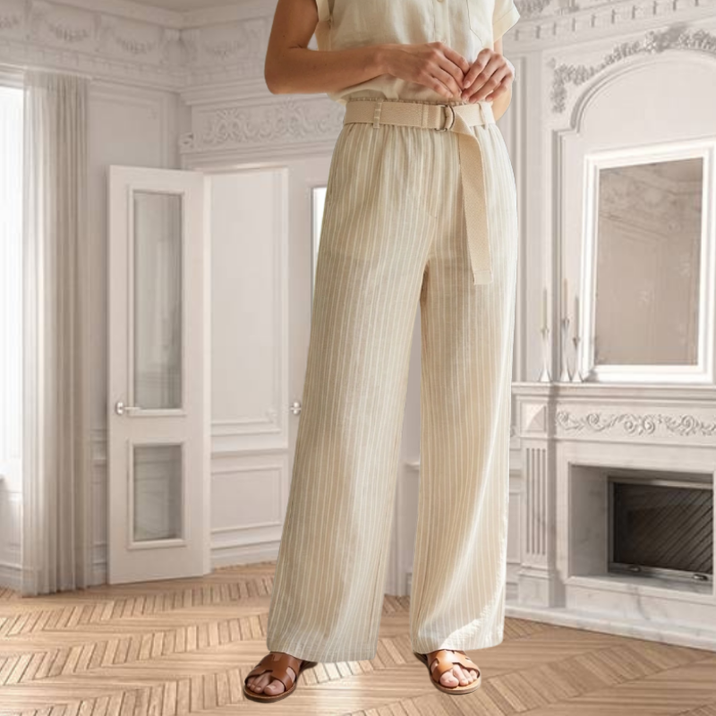Pantalon Large à rayures Emila