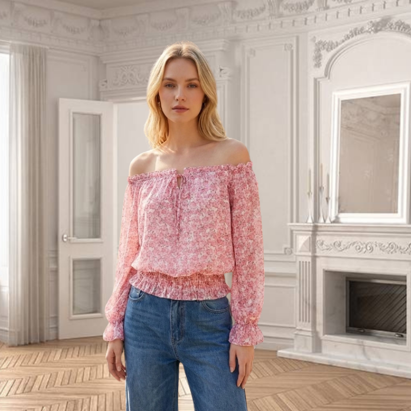 Top fluide col bardot Carina