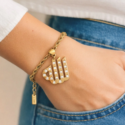 Parure pendentif Allah- Collier & Bracelet