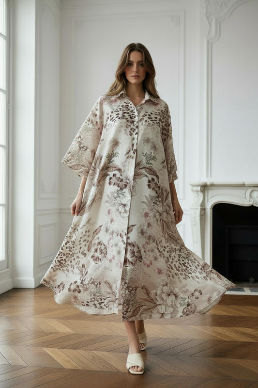 Robe Chemise Satinée Lana