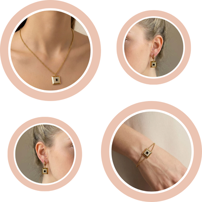 Parure Monaco- Collier, Bracelet & Boucles