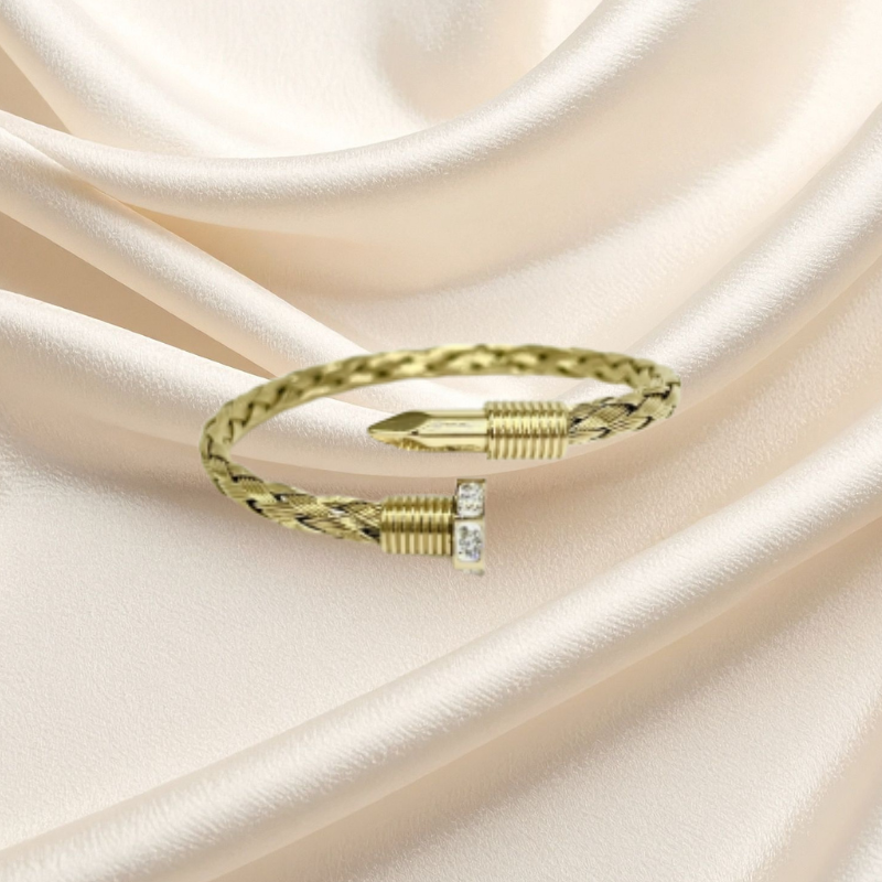 Bracelet jonc torsadé Zoé